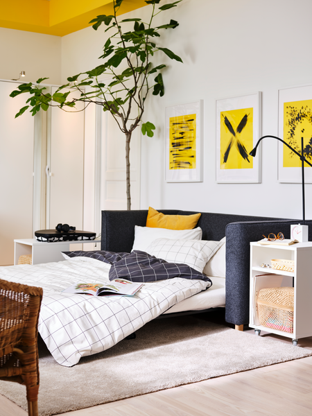 VEDBÄK rug, low pile light grey - IKEA