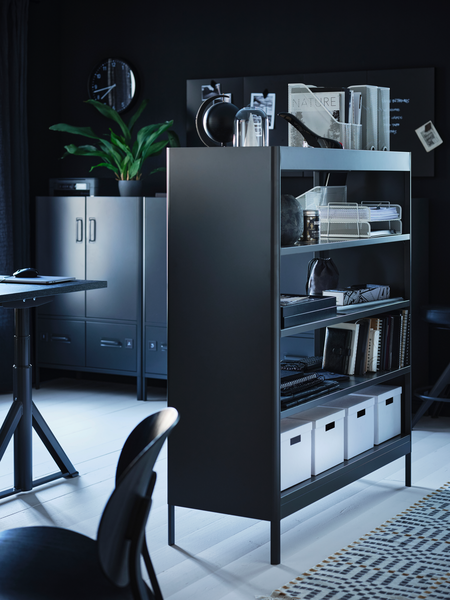 IDÅSEN cabinet with doors and drawers dark green - IKEA