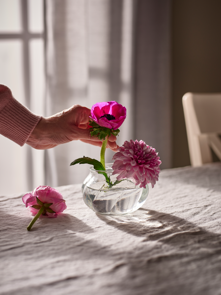 【rose 】IKEA イケア OMTANKSAM ライトグレー rose 】IKEA イケア OMTANKSAM ライトグレー OMTÄNKSAM vase