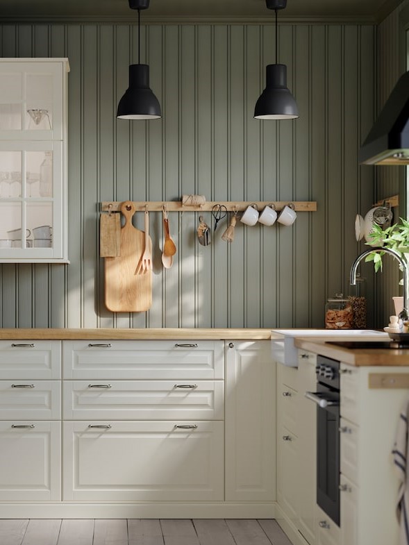VADHOLMA kitchen island black/oak - IKEA