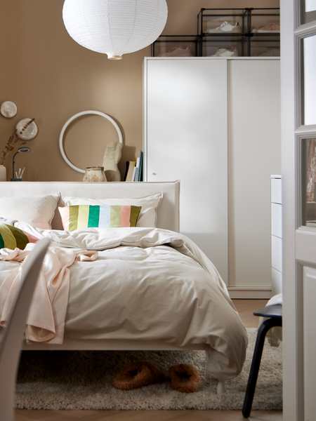 IKEA VINDEBÄK ヴィンデベック 135×190cm VINDEBÄK rug, high pile, light beige, 5'3