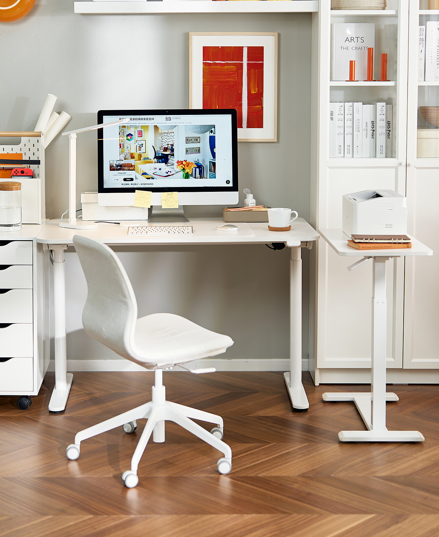 GLADHÖJDEN desk sit/stand white - IKEA