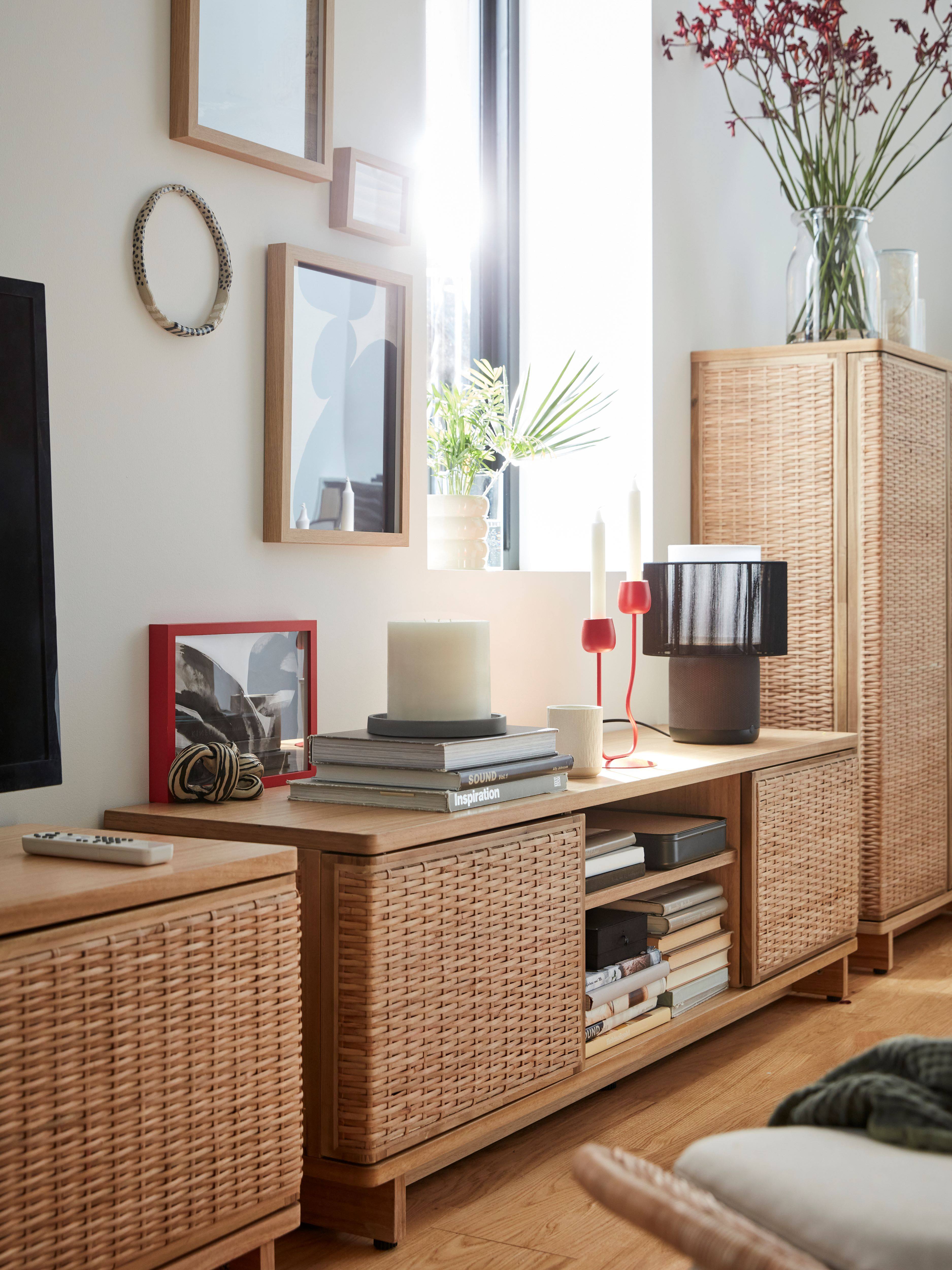 TULLSTORP TV bench beige - IKEA