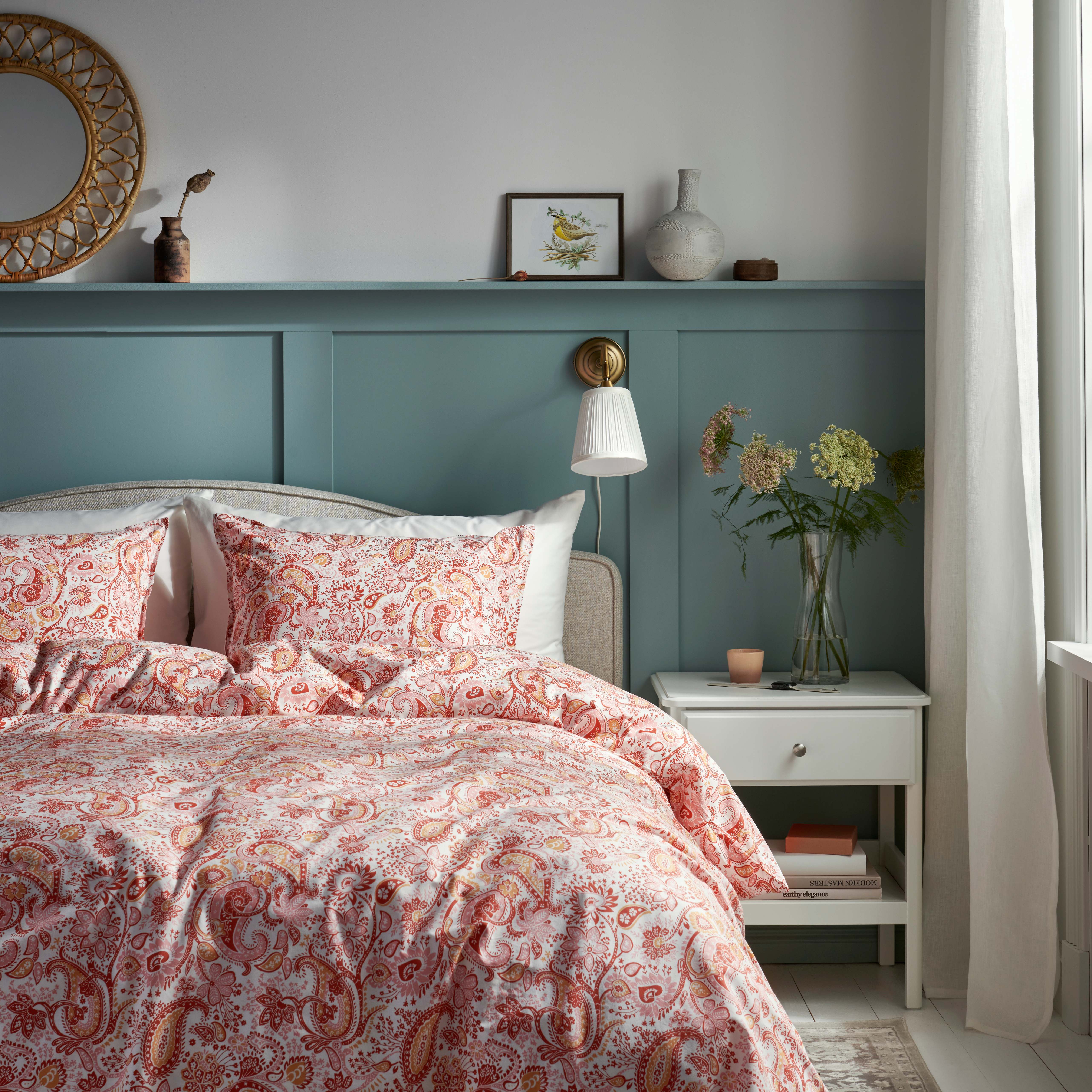 DUVETICA２点セット BREDVECKLARE duvet cover and 2 pillowcases white blue/check