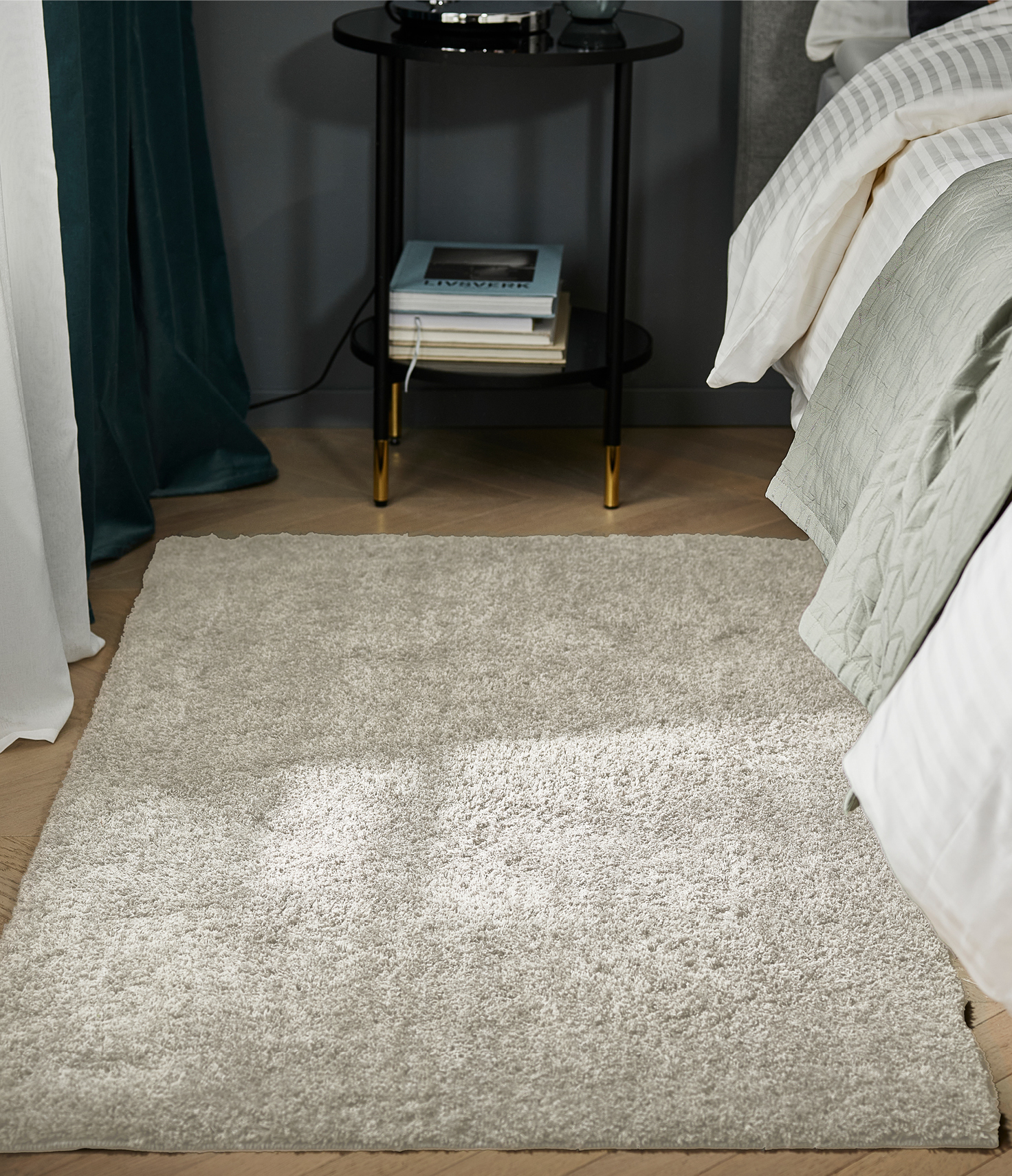 VINDEBÄK rug, high pile dark green - IKEA