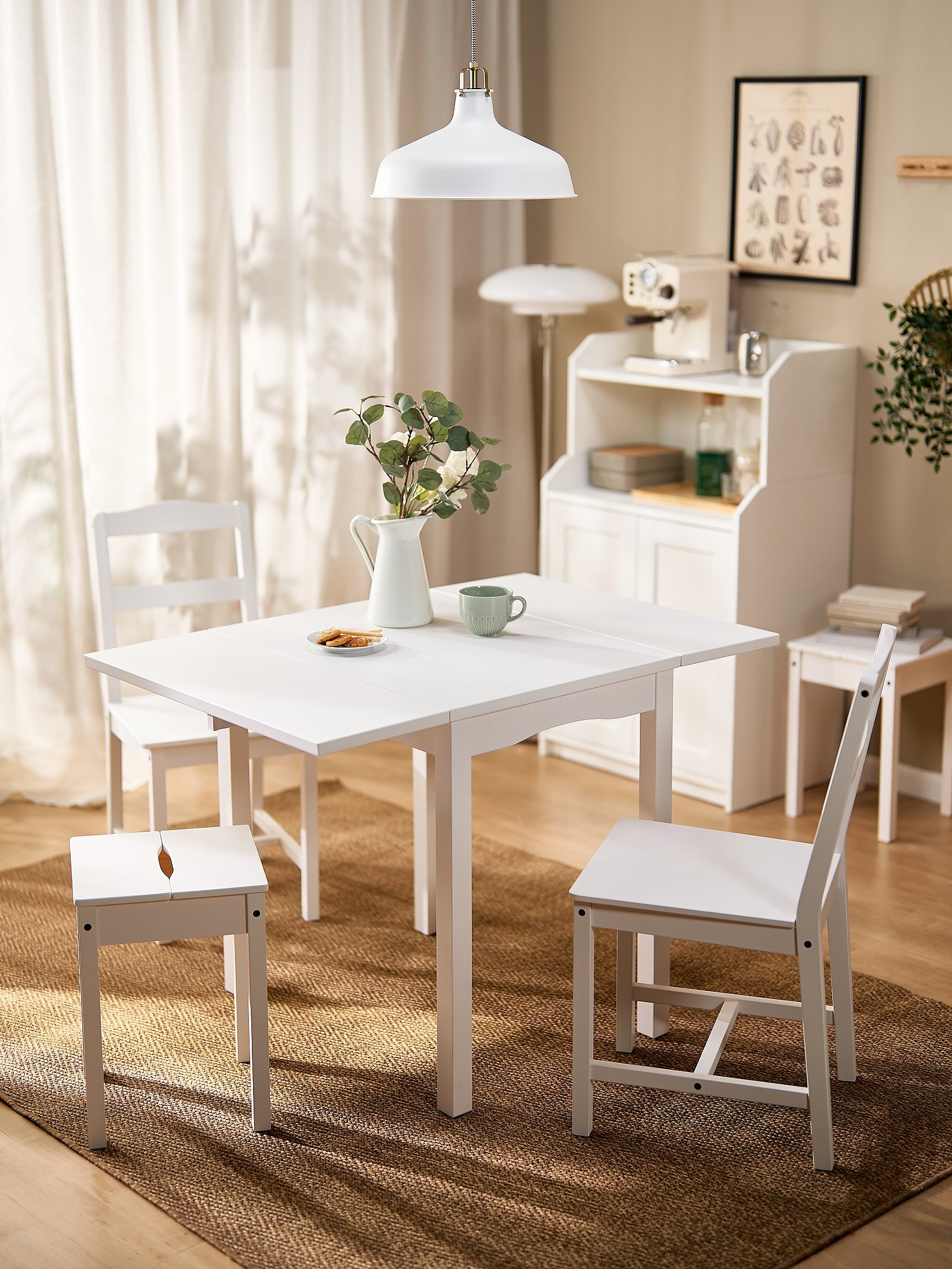 JUTEBODA stool natural/white - IKEA