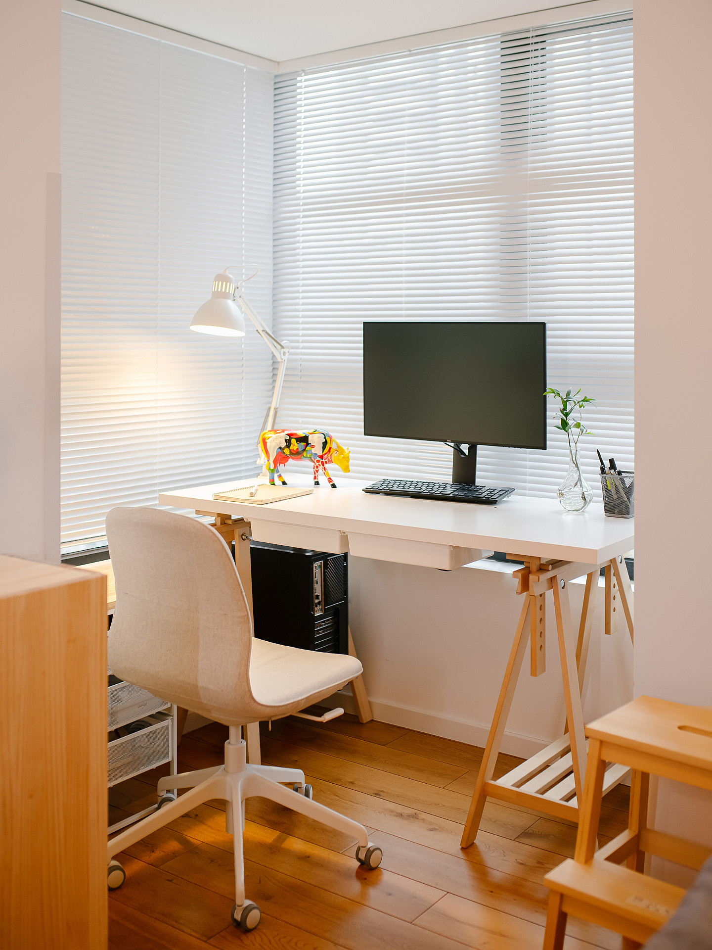 HEMNES desk white stained - IKEA