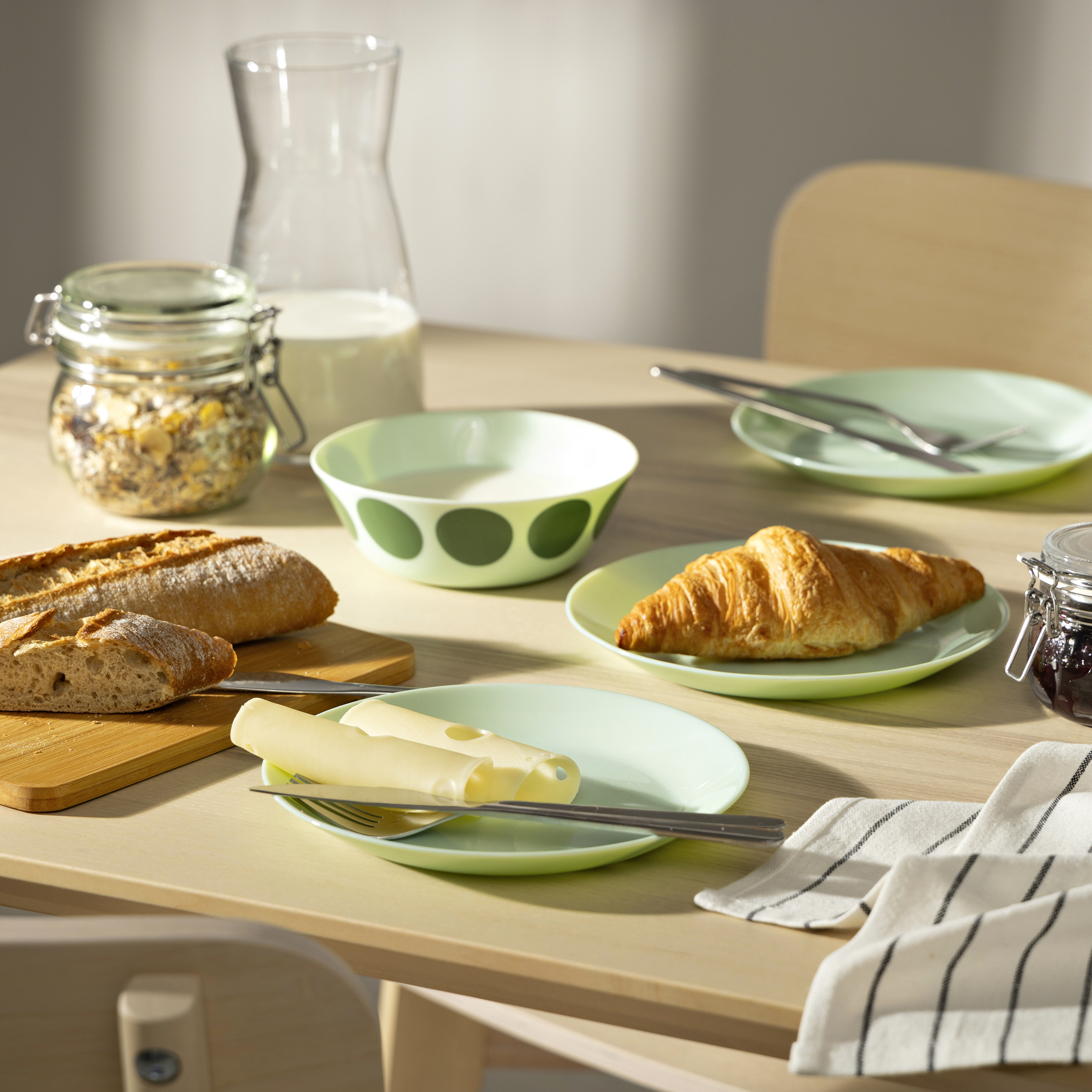 OFTAST bowl light green green/dot pattern - IKEA