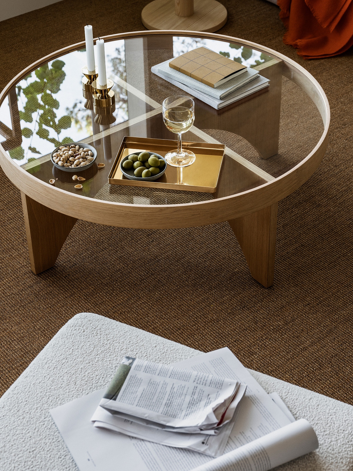 JAKOBSFORS coffee table oak veneer - IKEA