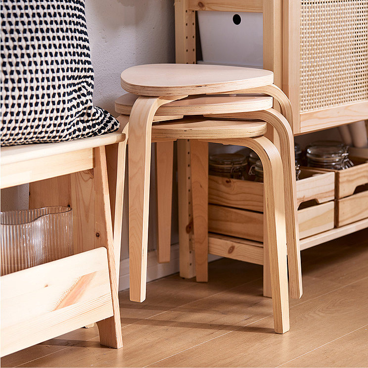 JUTEBODA stool natural/white - IKEA