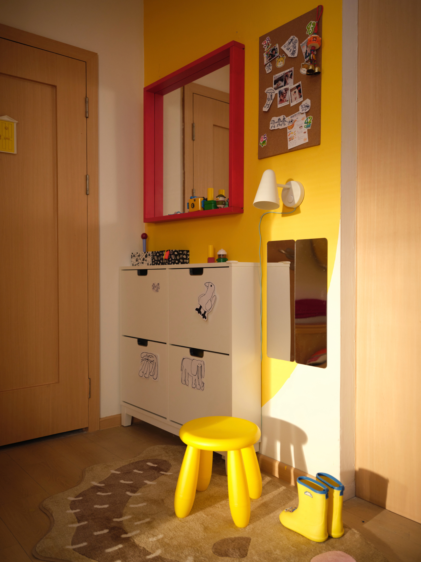 RÅMEBO mirror gold-colour - IKEA