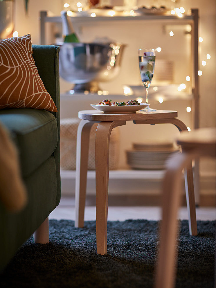 HOLMSJÖ stool beech/Jonsbyn black - IKEA