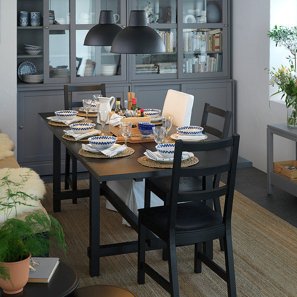 EKEDALEN extendable table dark brown - IKEA