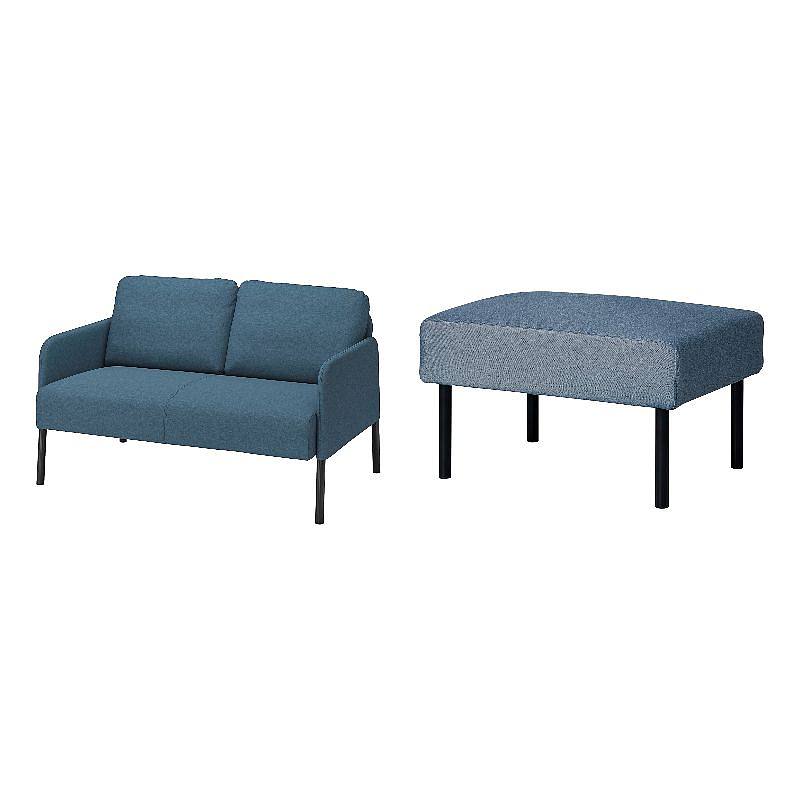 GLOSTAD 2-seat sofa Knisa medium blue - IKEA