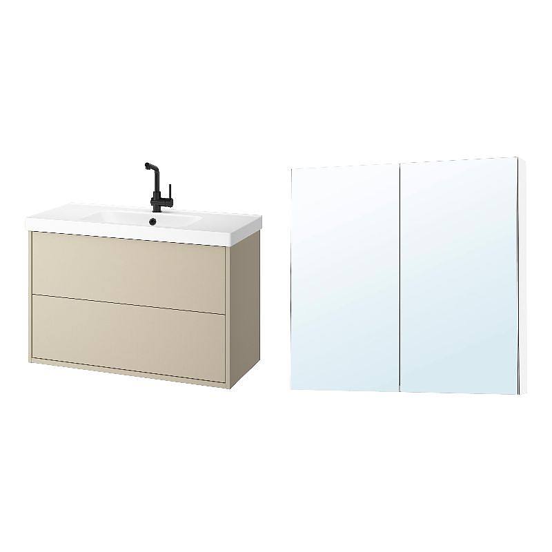 LETTAN mirror cabinet with doors mirror effect/mirror glass - IKEA