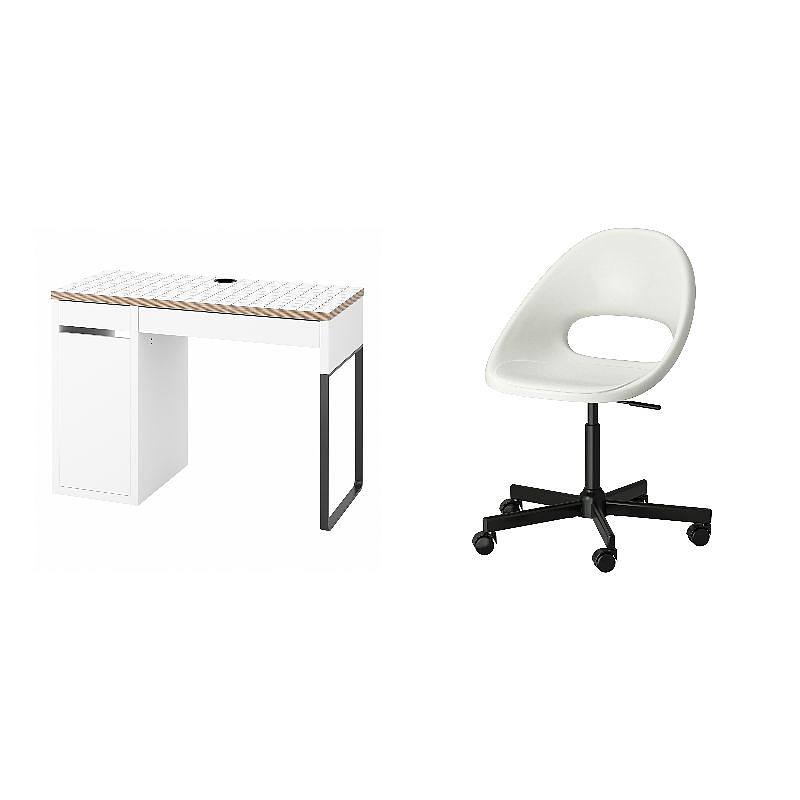 MICKE desk white/anthracite - IKEA