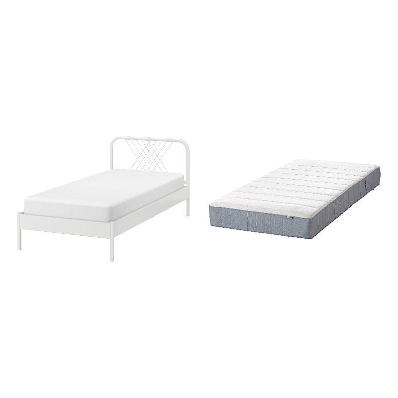 NESTTUN bed frame white/Luröy - IKEA
