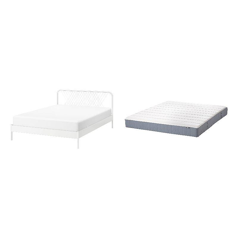 NESTTUN bed frame white/Lönset - IKEA