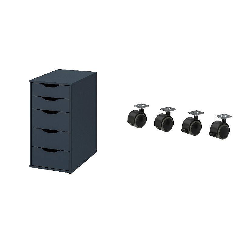 ALEX drawer unit black-blue - IKEA
