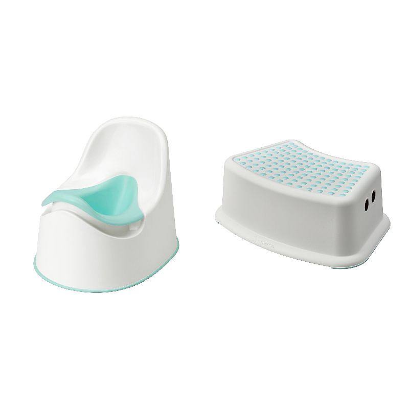 FÖRSIKTIG children's stool white/turquoise - IKEA