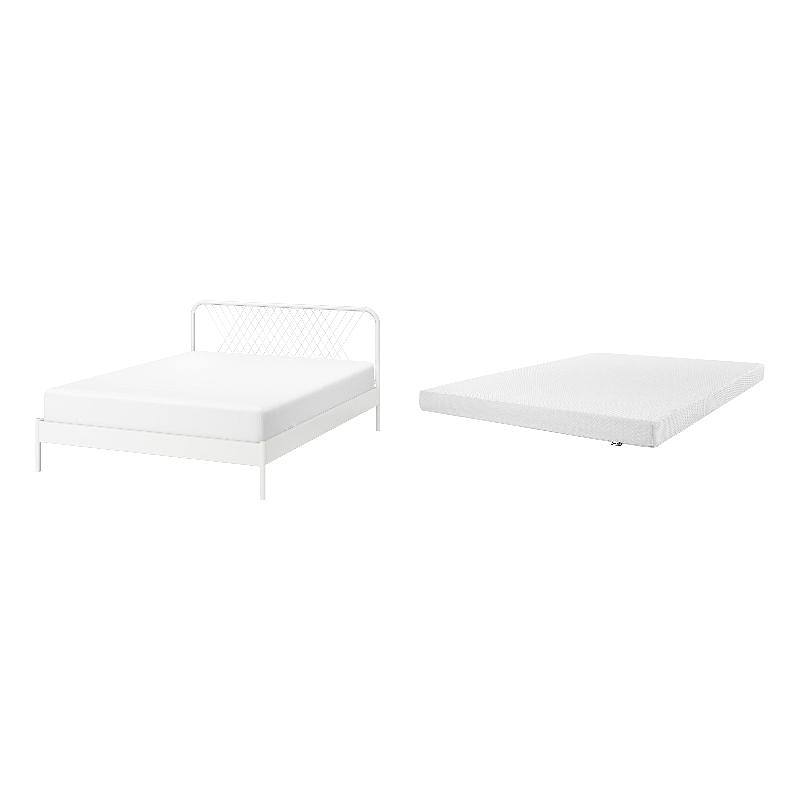 NESTTUN bed frame white/Lönset - IKEA