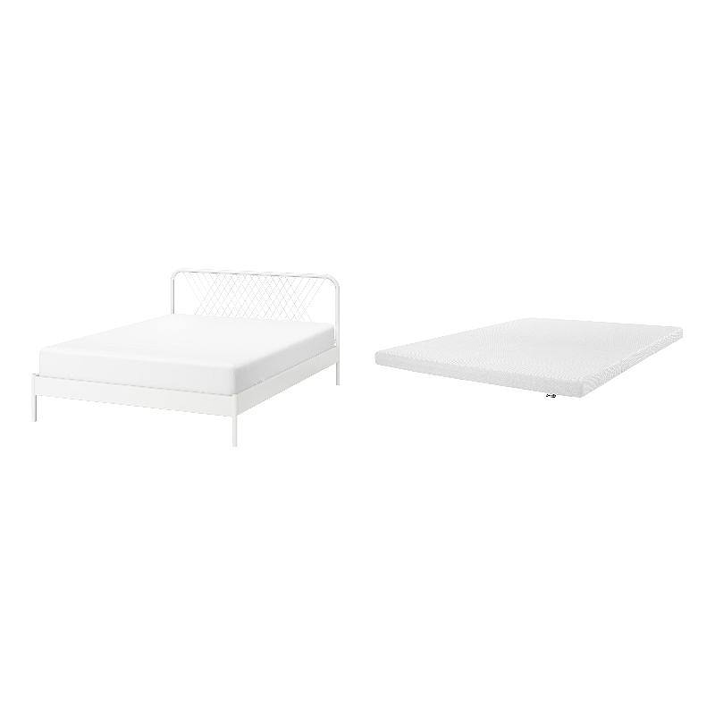 NESTTUN bed frame white/Lönset - IKEA