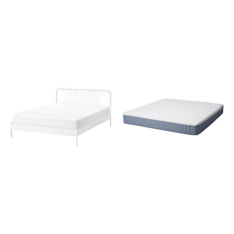 NESTTUN bed frame white/Lönset - IKEA