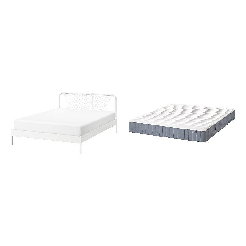NESTTUN bed frame white/Lönset - IKEA