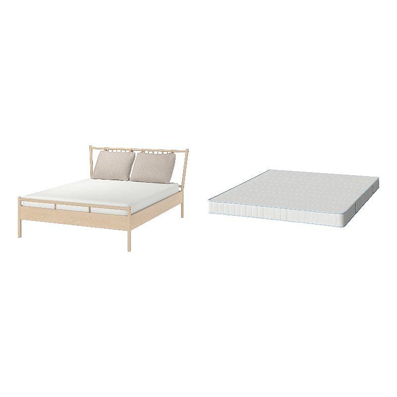 BJÖRKSNÄS bed frame birch/Lönset - IKEA