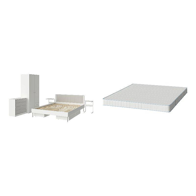BRUKSVARA bedroom furniture, set of 9 white - IKEA