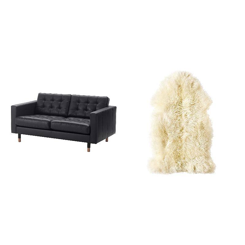 Repose-pieds IKEA LANDSKRONA – Cadre Noir, 65x44 Cm, Neuf