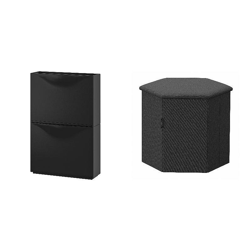 TRONES shoe cabinet/storage black - IKEA
