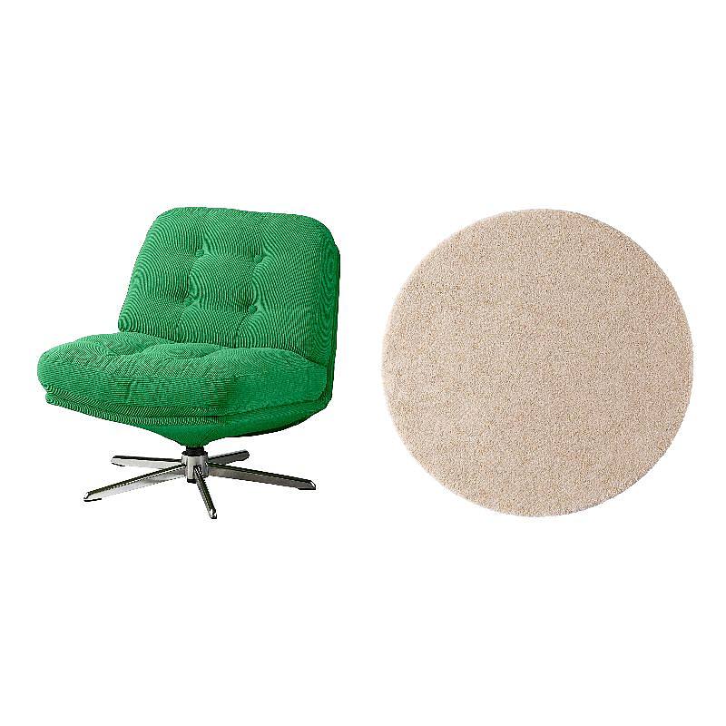 DYVLINGE swivel easy chair Kelinge green - IKEA