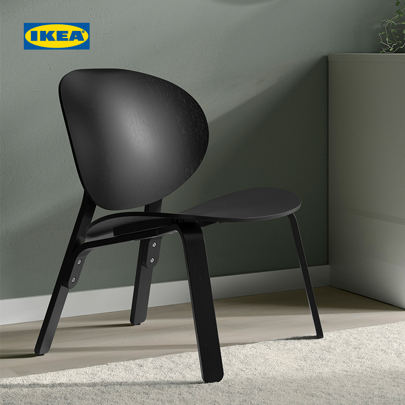 椅子 IKEA FROSET chair FRÖSET フローセット イージーチェア, ブラックステイン オーク