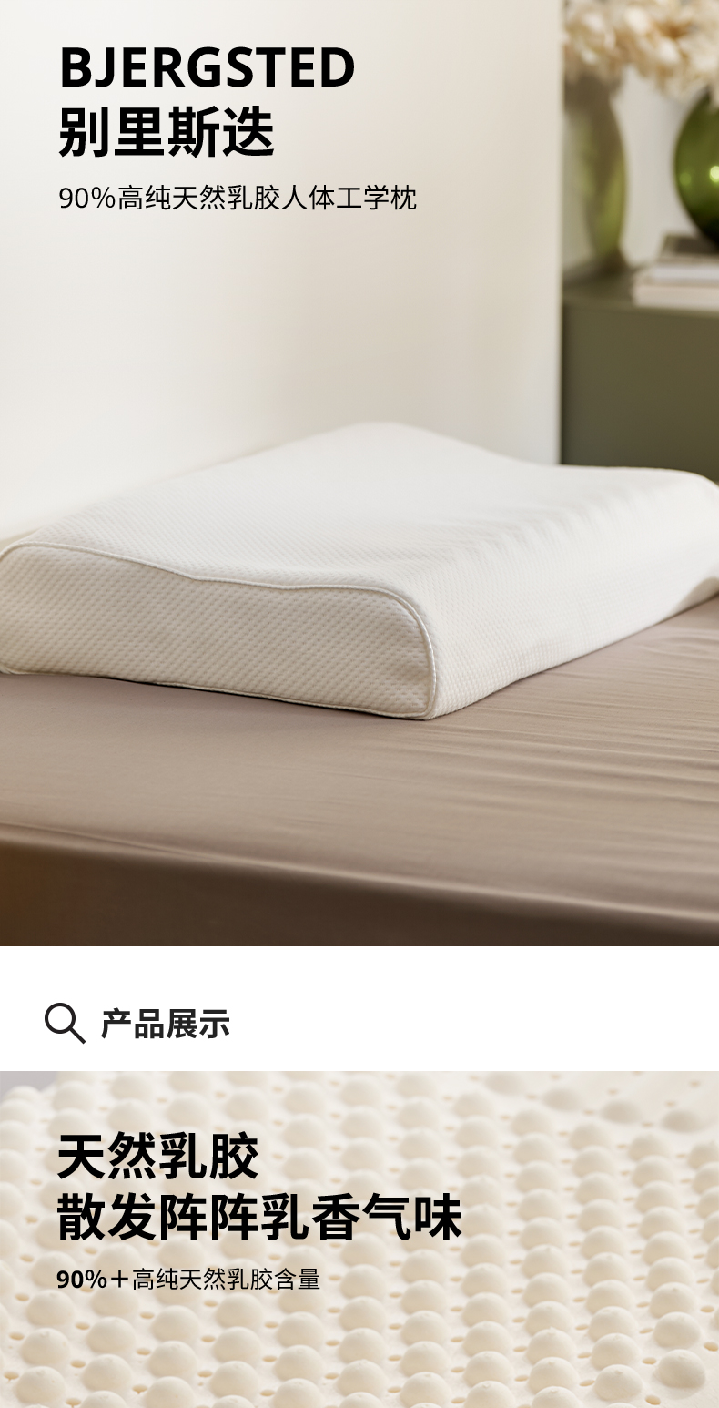 中国 唐子枕　f6230901 BJERGSTED 别里斯迭人体工学枕，侧卧/仰卧- IKEA