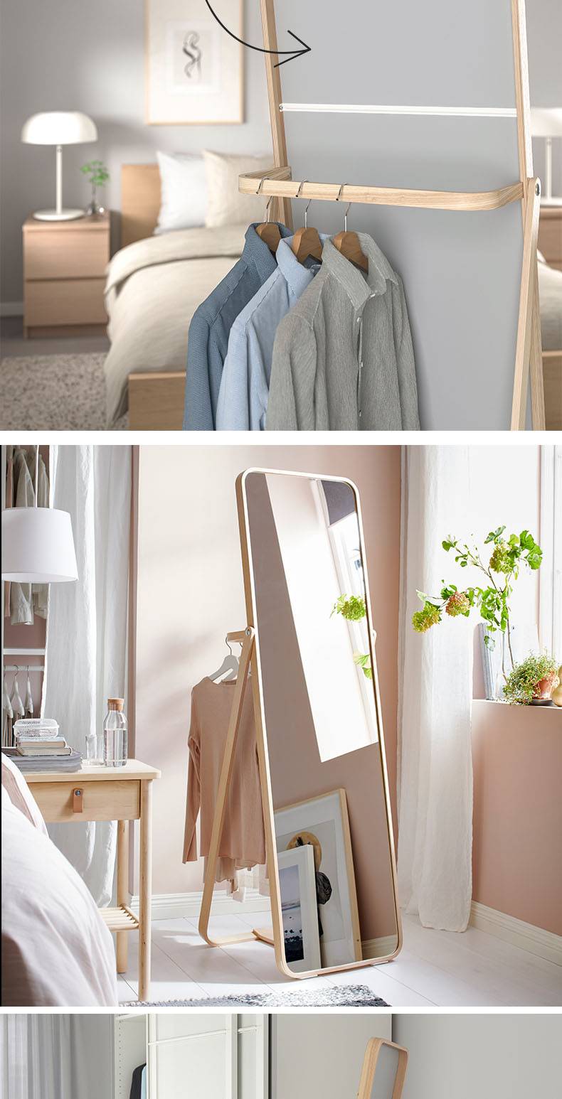 IKORNNES 伊库斯立镜白蜡木- IKEA