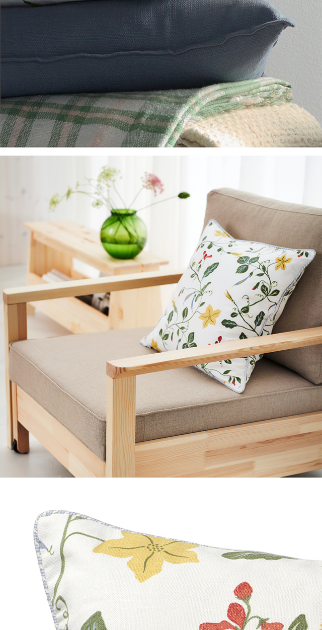 花卉图39 ÄNGSPALPMAL 安斯帕曼垫套白色/花卉图案- IKEA