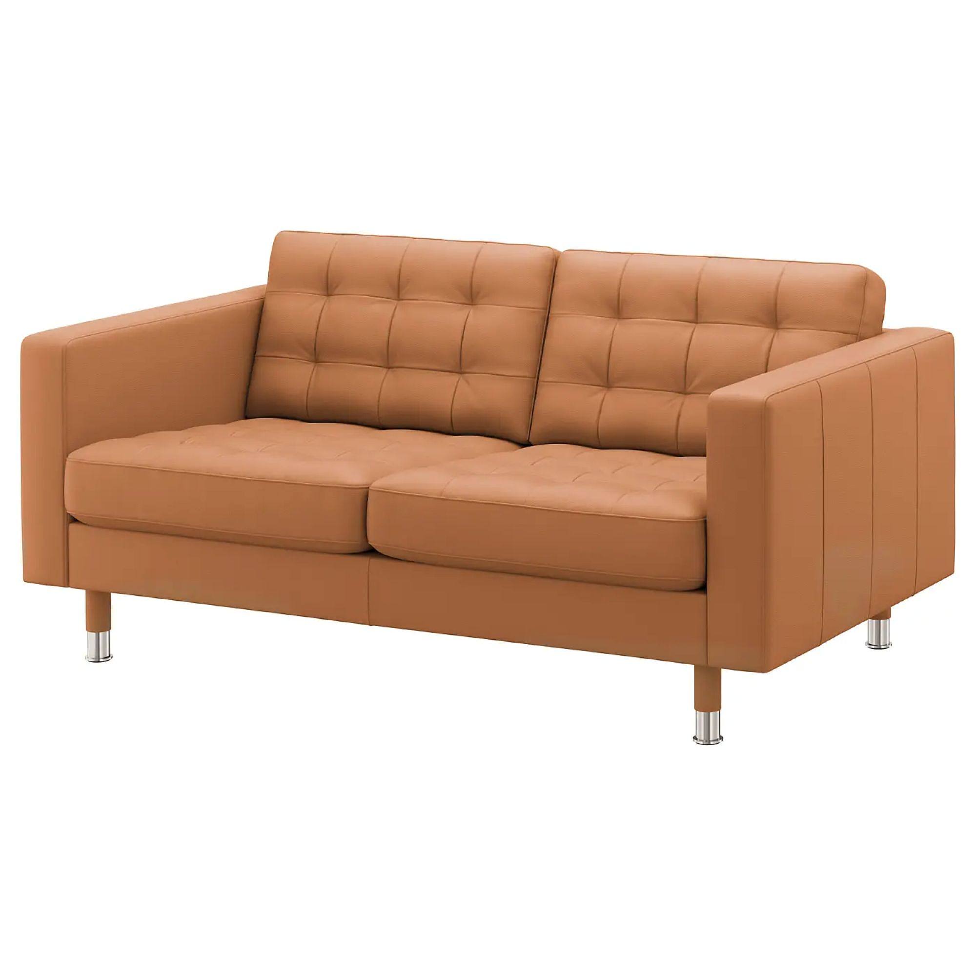 LANDSKRONA 2-seat sofa Grann/Bomstad golden-brown/metal - IKEA