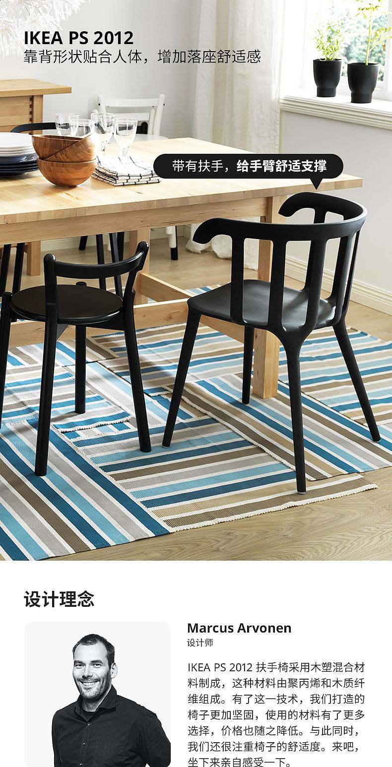 IKEA PS 2012 扶手椅黑色- IKEA