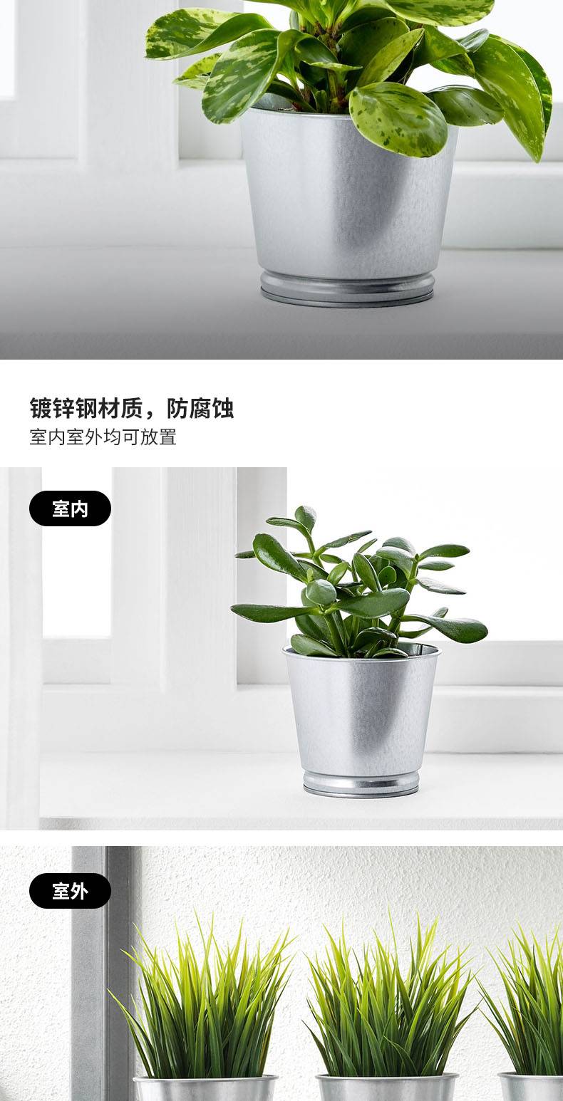 BINTJE 彬且装饰用花盆电镀- IKEA