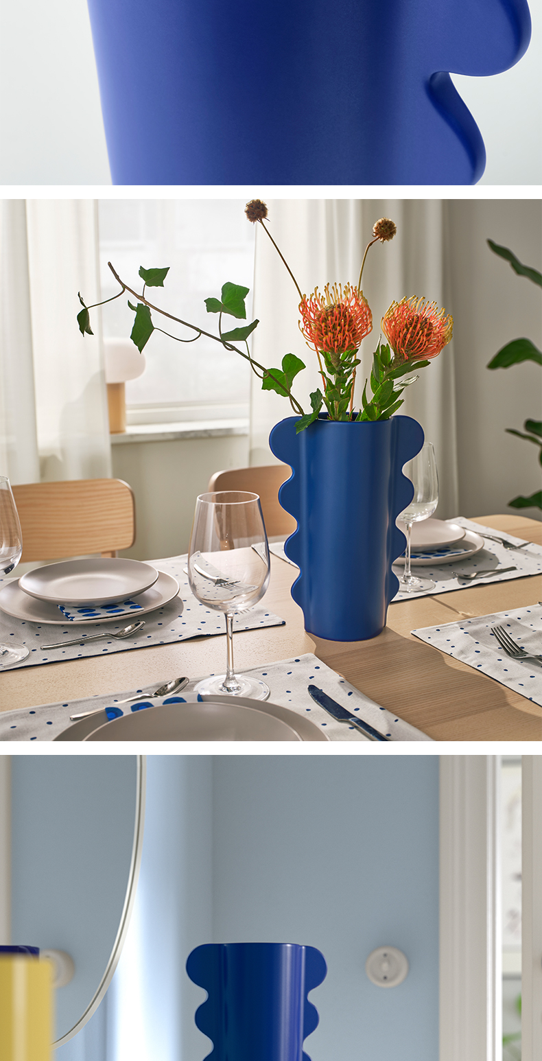 DOFTBRÄKEN 杜夫布莱花瓶深蓝色- IKEA