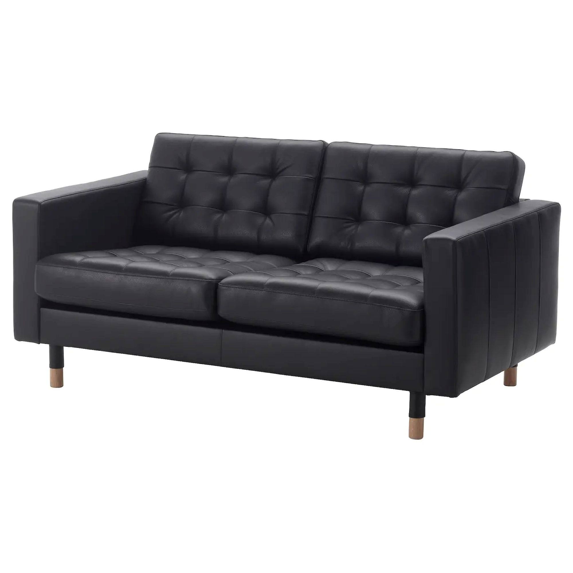 IKEA ソファー　LANDSKRONA LANDSKRONA two-seat sofa Grann/Bomstad black/wood - IKEA