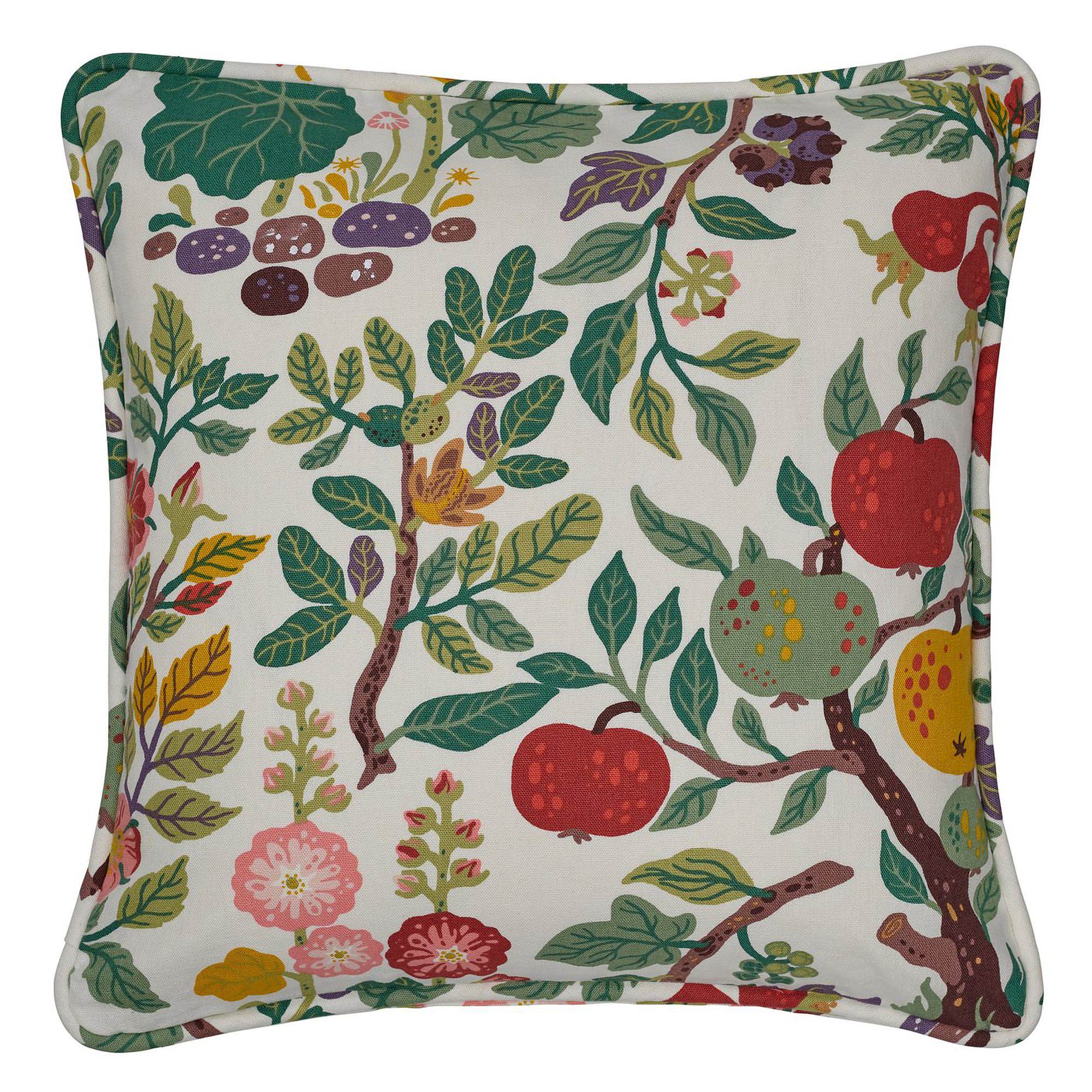VILDPERSILJA cushion cover white multicolour/floral pattern - IKEA