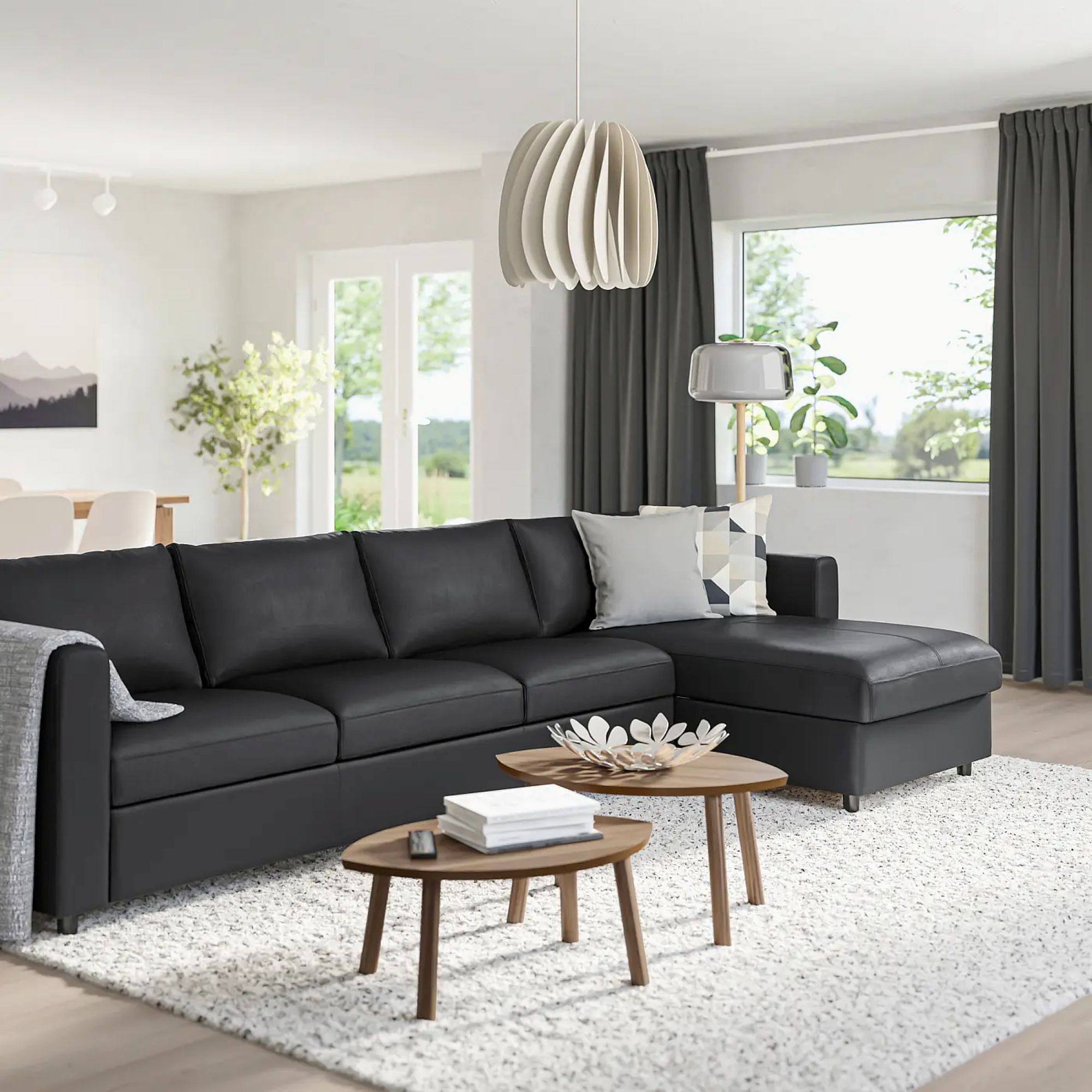 VIMLE 4-seat sofa with chaise longue/Grann/Bomstad black - IKEA