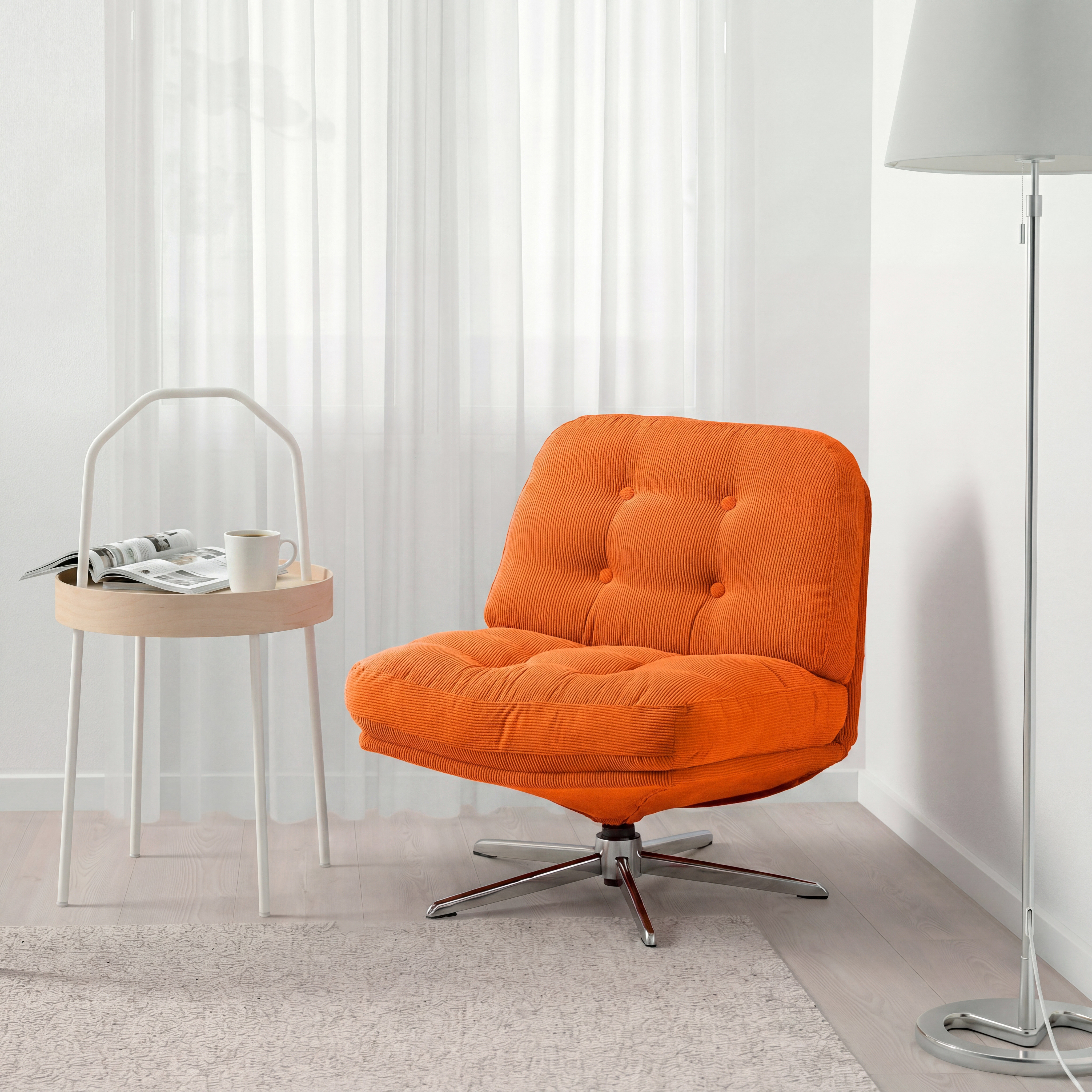 DYVLINGE swivel easy chair Kelinge orange - IKEA