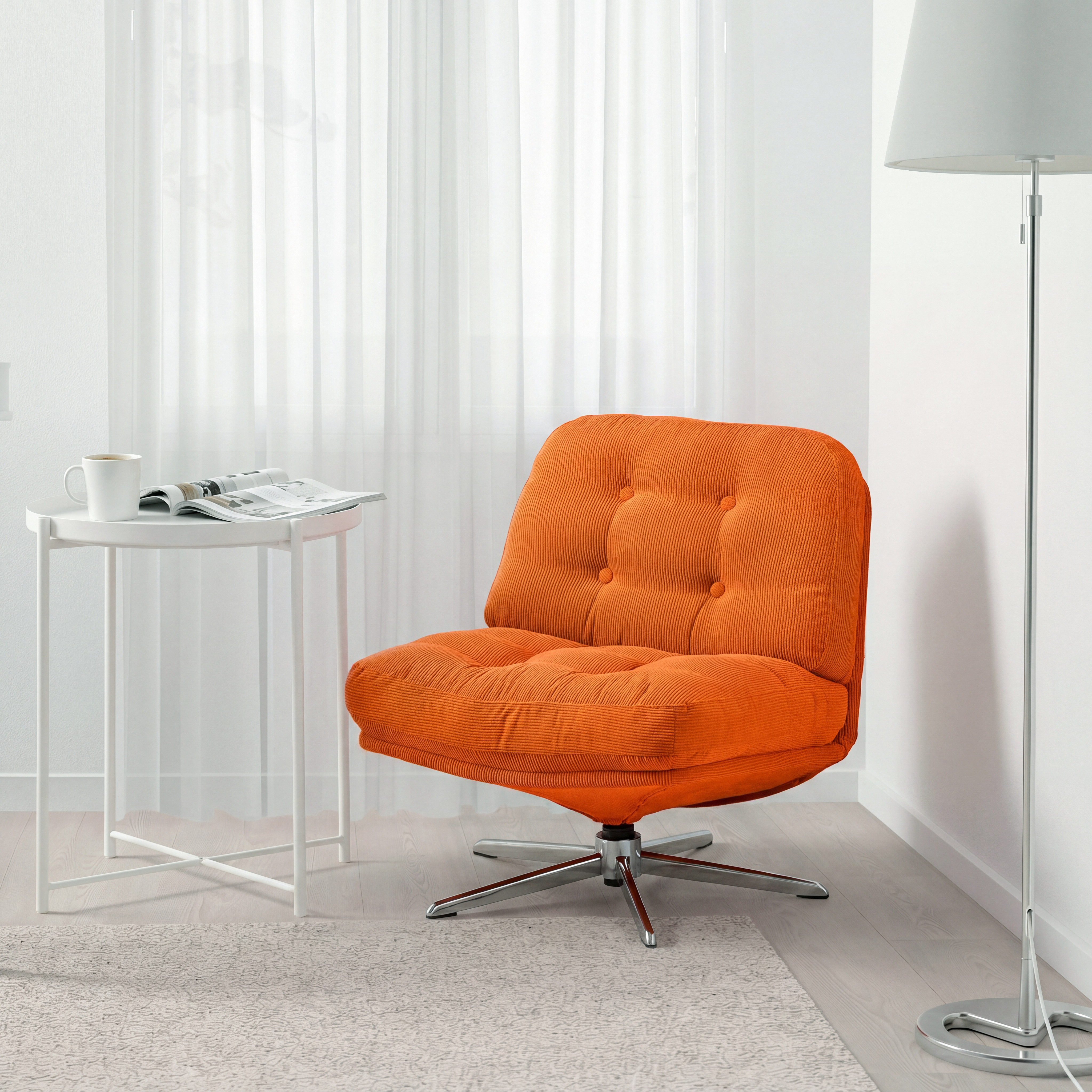 DYVLINGE swivel easy chair Kelinge orange - IKEA