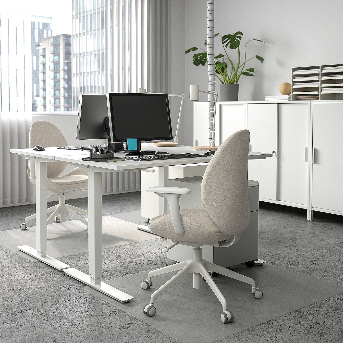 TROTTEN desk sit/stand white - IKEA