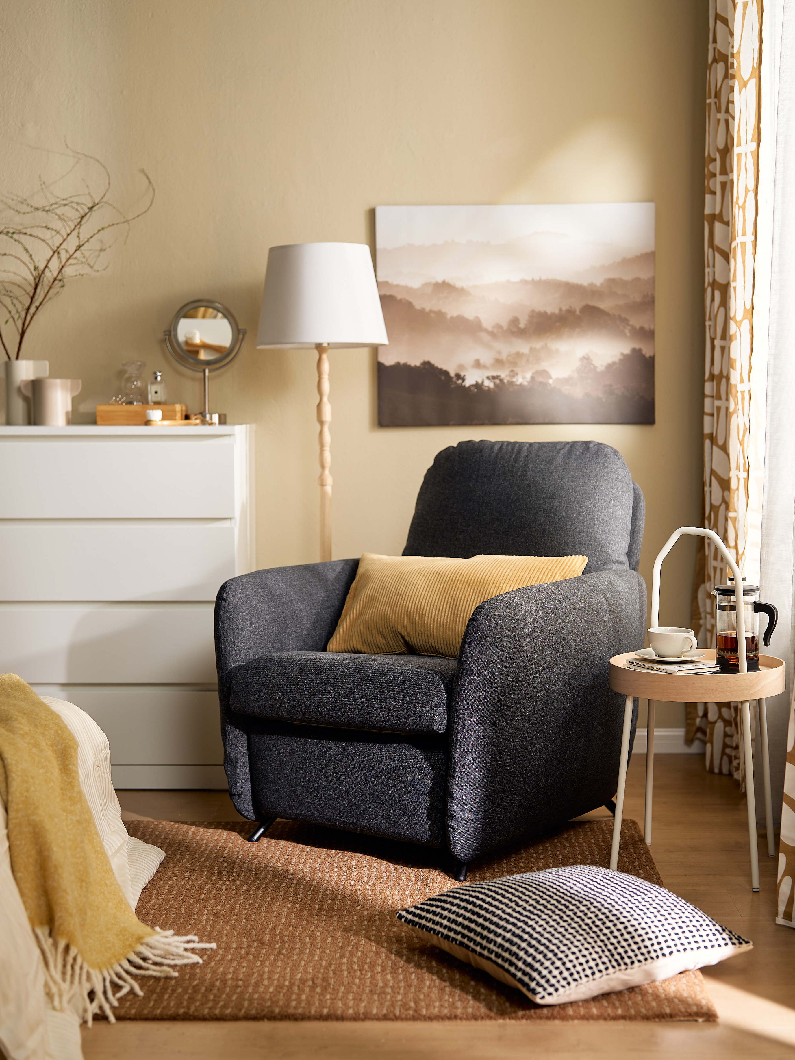 EKOLSUND recliner Gunnared light brown-pink - IKEA