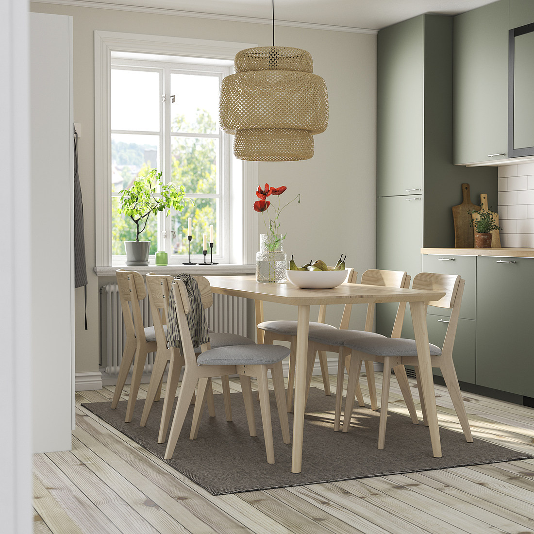 LISABO table ash veneer - IKEA