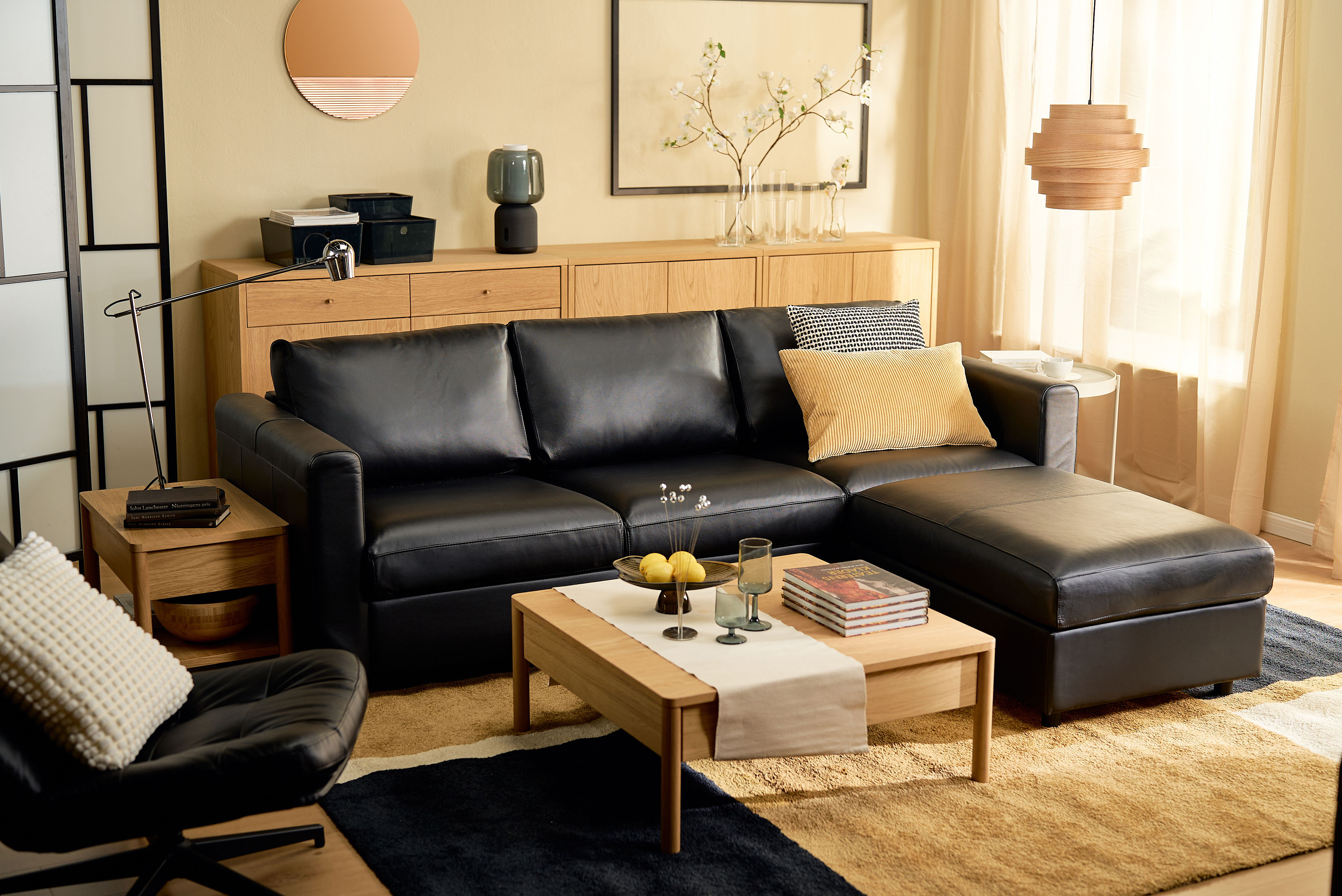 VIMLE 3-seat sofa with headrest/Grann/Bomstad black - IKEA